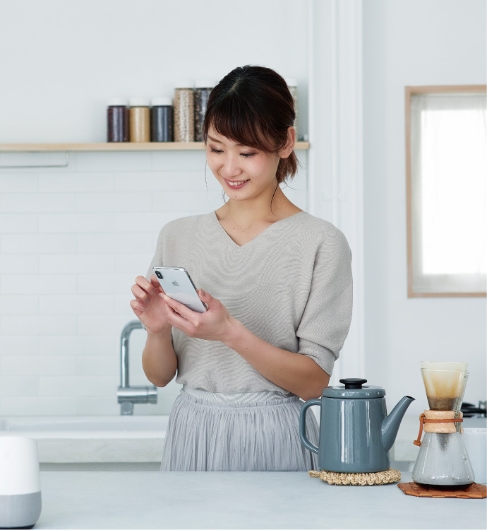 スマートフォンでコントロールイメージ