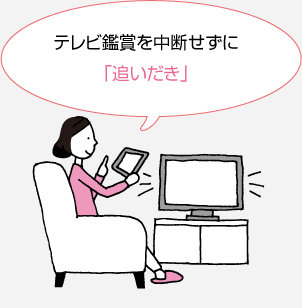 テレビ鑑賞を中断せずに「追いだき」