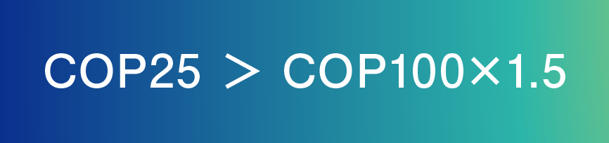 COP25 ＞ COP100×1.5