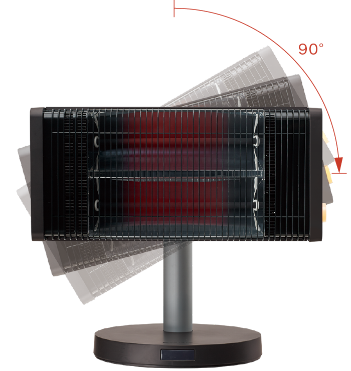 横向きに90度回転するセラムヒートの写真