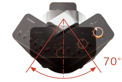 左右70度自動首振りするセラムヒートの写真