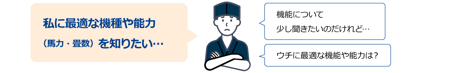 「機能について少し聞きたいのだけれど…」「ウチに最適な機能や能力は？」