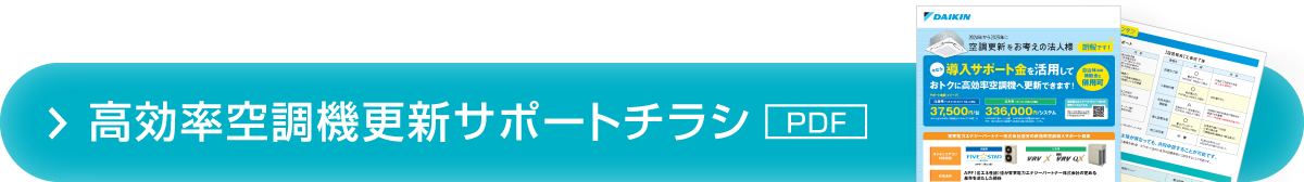 高効率空調機更新サポートチラシ