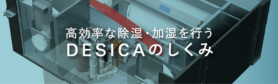 高効率な除湿・加湿を行うDESICAシステムのしくみ