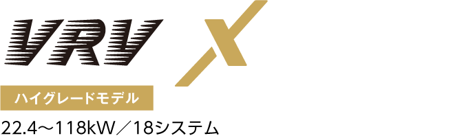 VRV X ハイグレードモデル22.4～118kW／18システム