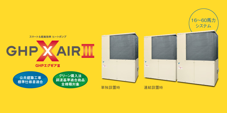 スマート＆超高効率ヒートポンプ（GHPエグゼアⅢ）
