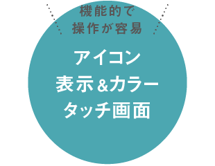 アイコン表示＆カラータッチ画面