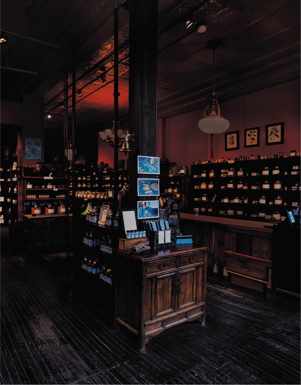 店内の照明のイメージ図