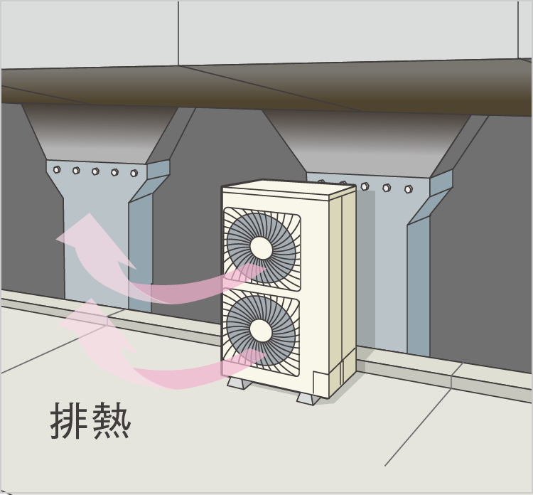 天井高さに制限のある所イメージ