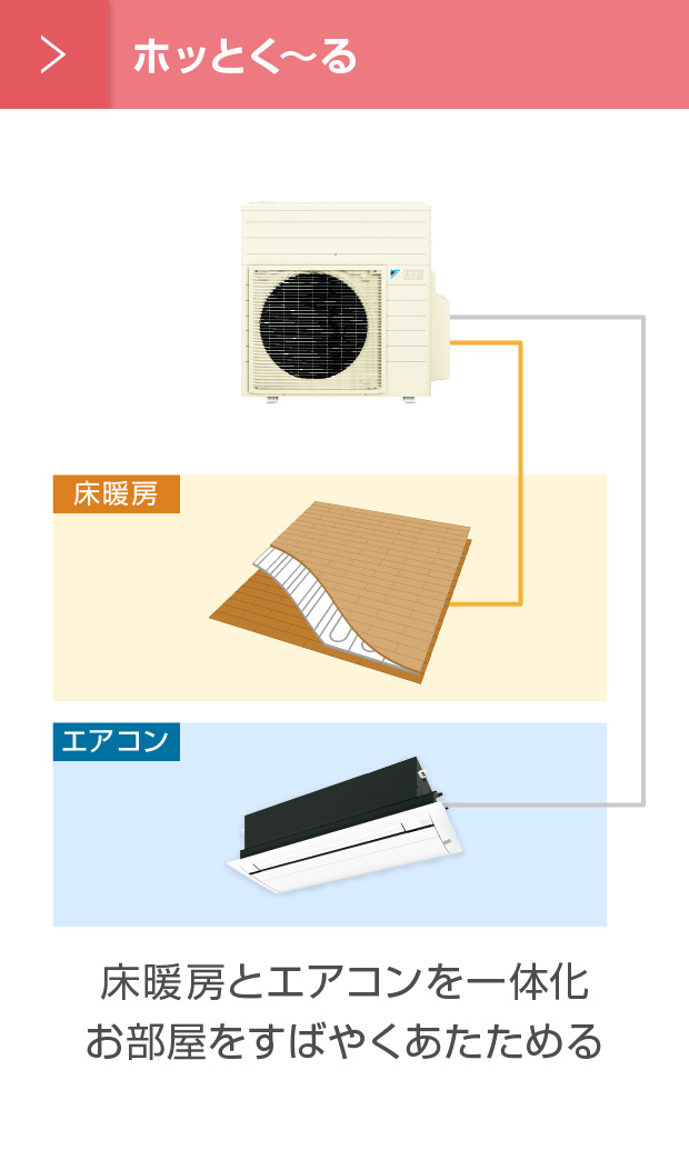 ホッとく～る | エアコン連動形 床暖房 ホッとく～る | 床暖房 