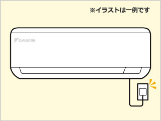 エアコンの近くにある