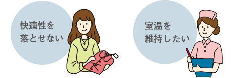 快適性を落とせない　室温を維持したい