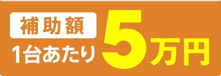 補助額：1台あたり5万円
