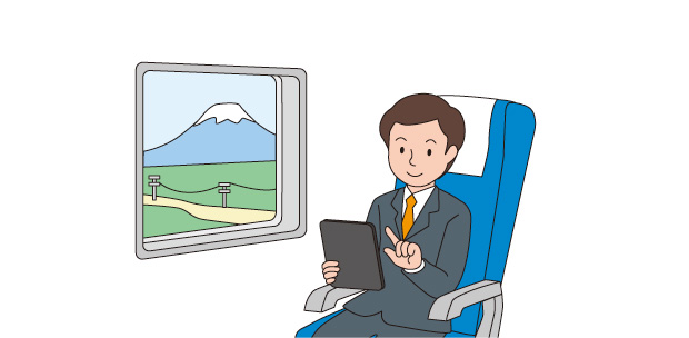 タブレット端末を使えば、出先からでも確認できます。 