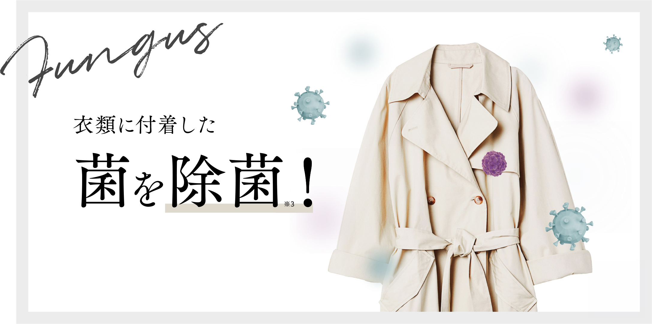 Fungus。衣類に付着した菌を除菌※2