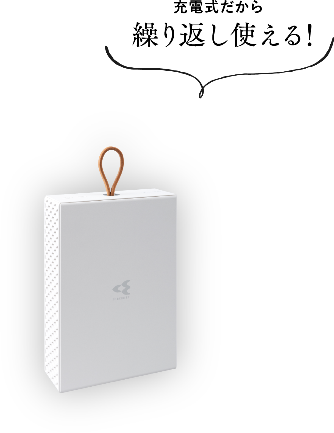 繰り返し使える!充電式だから