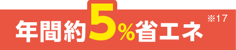 年間約5%省エネ ※10