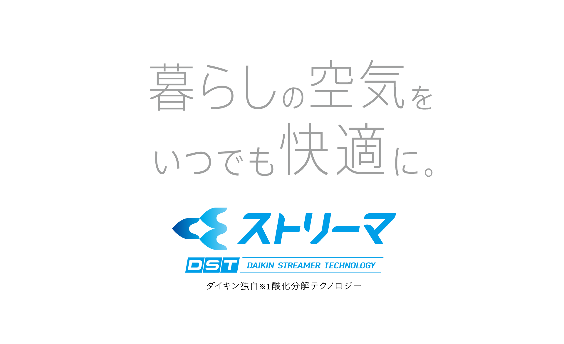 暮らしの空気をいつでも快適に。 ストリーマ ダイキン独自※1酸化分解テクノロジー