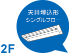 2F 天井埋込形シングルフロー