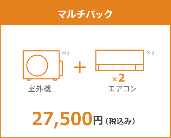マルチパック10年保証料金 27,500円(税込み)