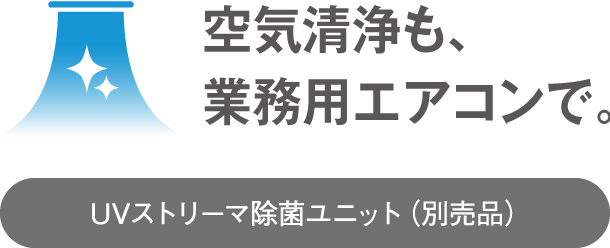 吹出す空気を除菌・ストリーマ除菌ユニット（別売品）空気中に含まれる有害物質を抑制します